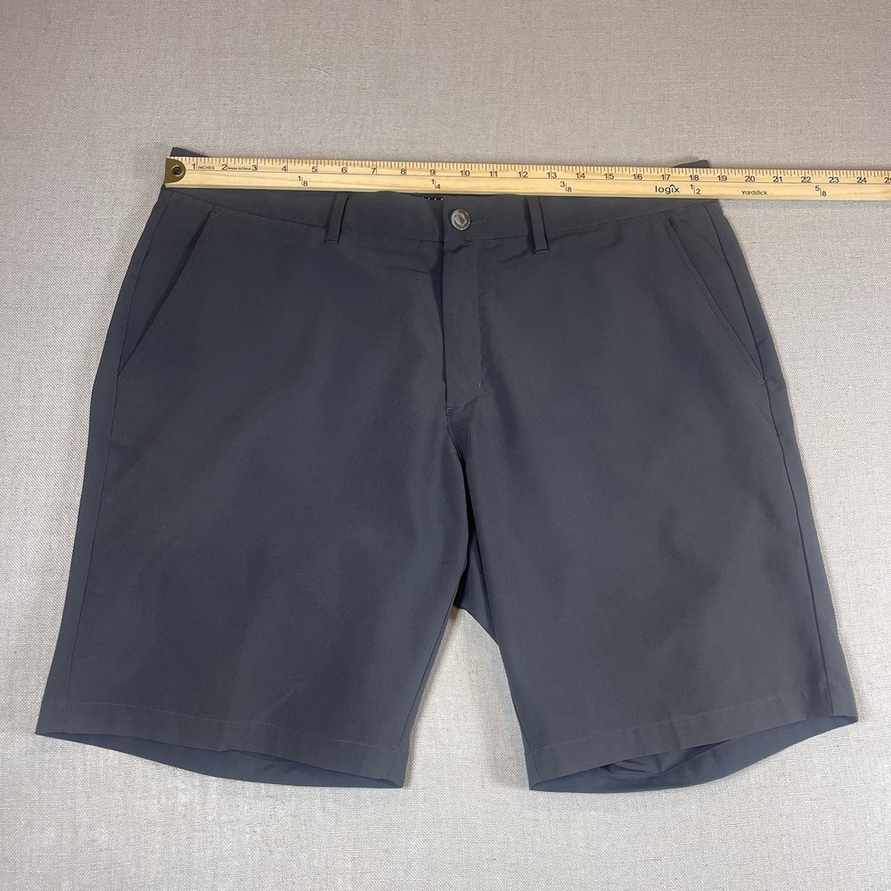 Primo Golf Shorts Mens Size 38 Gray Performance Stretch 9" Inseam Zip Pocket - Picture 11 of 12